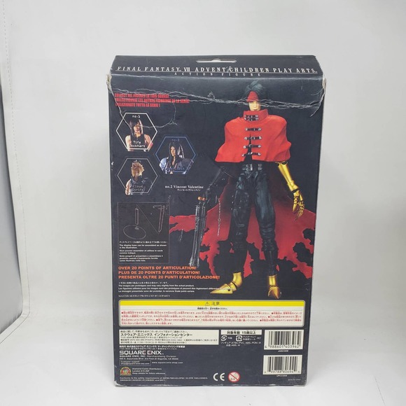Final Fantasy VII Advent Children Play Arts Vincent Valentine Action Figure NEW - Picture 5 of 6